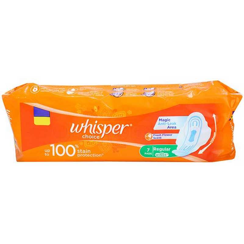 Whisper Choice Regular With Wings 7 Pads